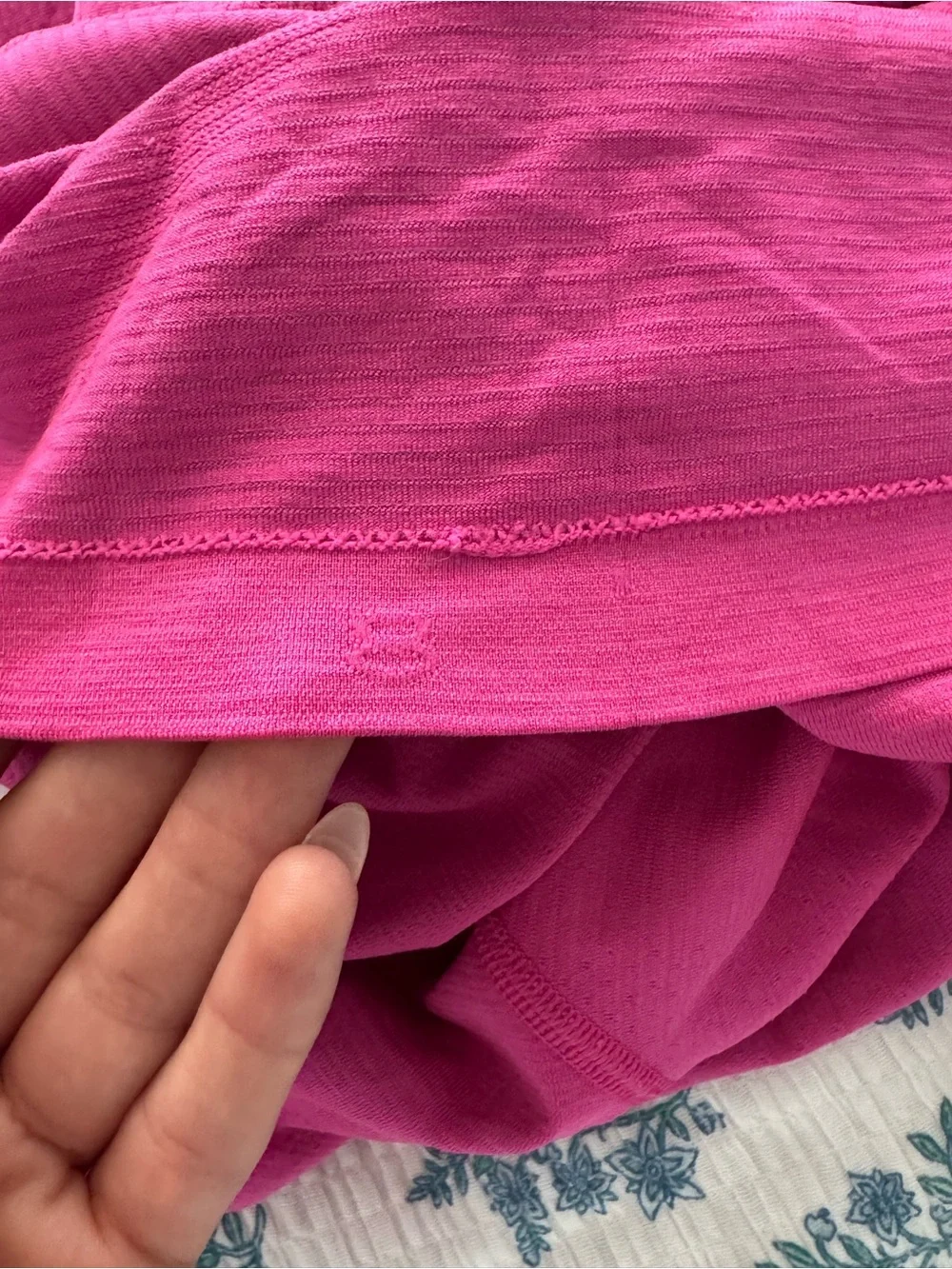 lululemon athletica long sleeve tee in bright pink